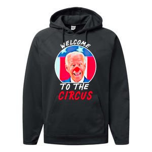 Welcome To The Circus Funny Anti Biden Clown Performance Fleece Hoodie