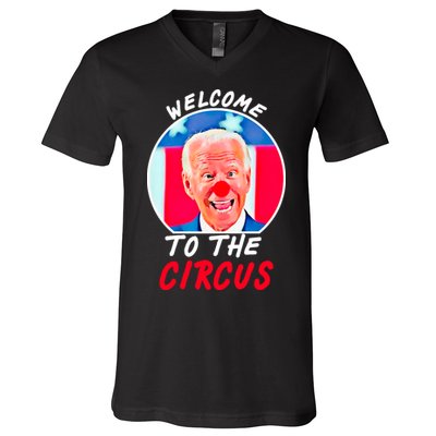 Welcome To The Circus Funny Anti Biden Clown V-Neck T-Shirt