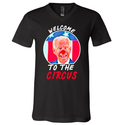 Welcome To The Circus Funny Anti Biden Clown V-Neck T-Shirt