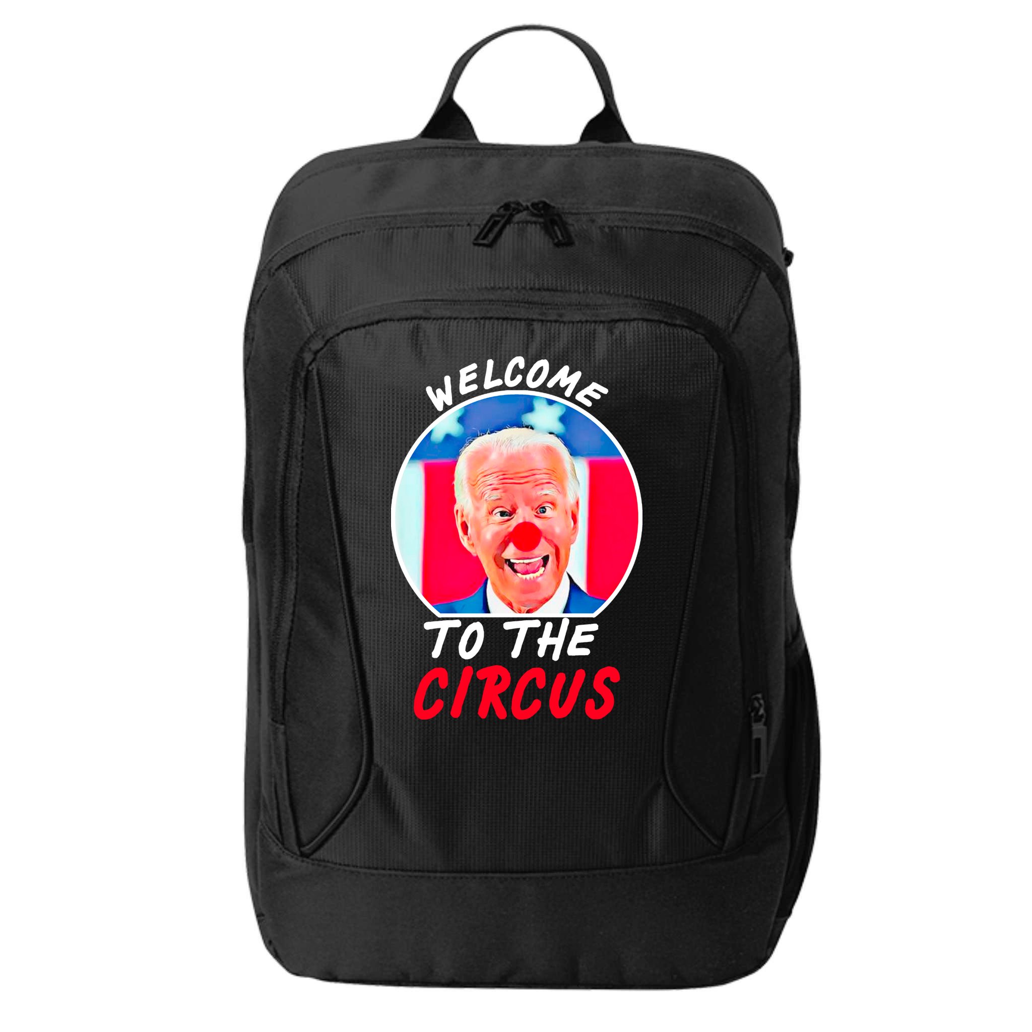 Welcome To The Circus Funny Anti Biden Clown City Backpack
