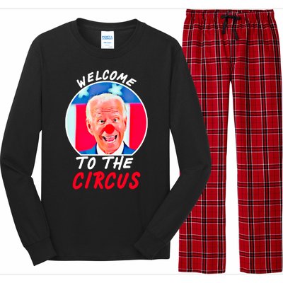 Welcome To The Circus Funny Anti Biden Clown Long Sleeve Pajama Set