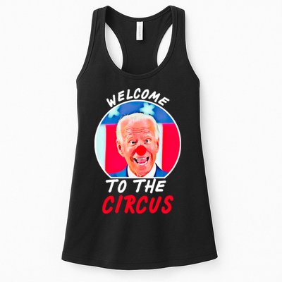 Welcome To The Circus Funny Anti Biden Clown Womens Tank Top