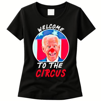 Welcome To The Circus Funny Anti Biden Clown Womens T-Shirt