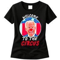 Welcome To The Circus Funny Anti Biden Clown Womens T-Shirt