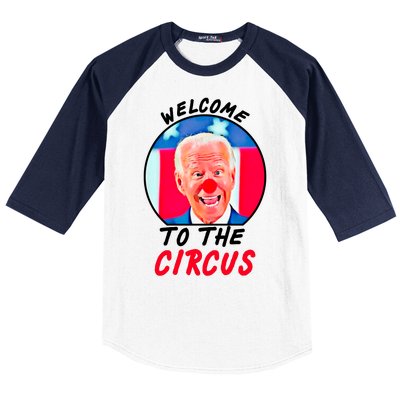 Welcome To The Circus Funny Anti Biden Clown Baseball Sleeve Shirt