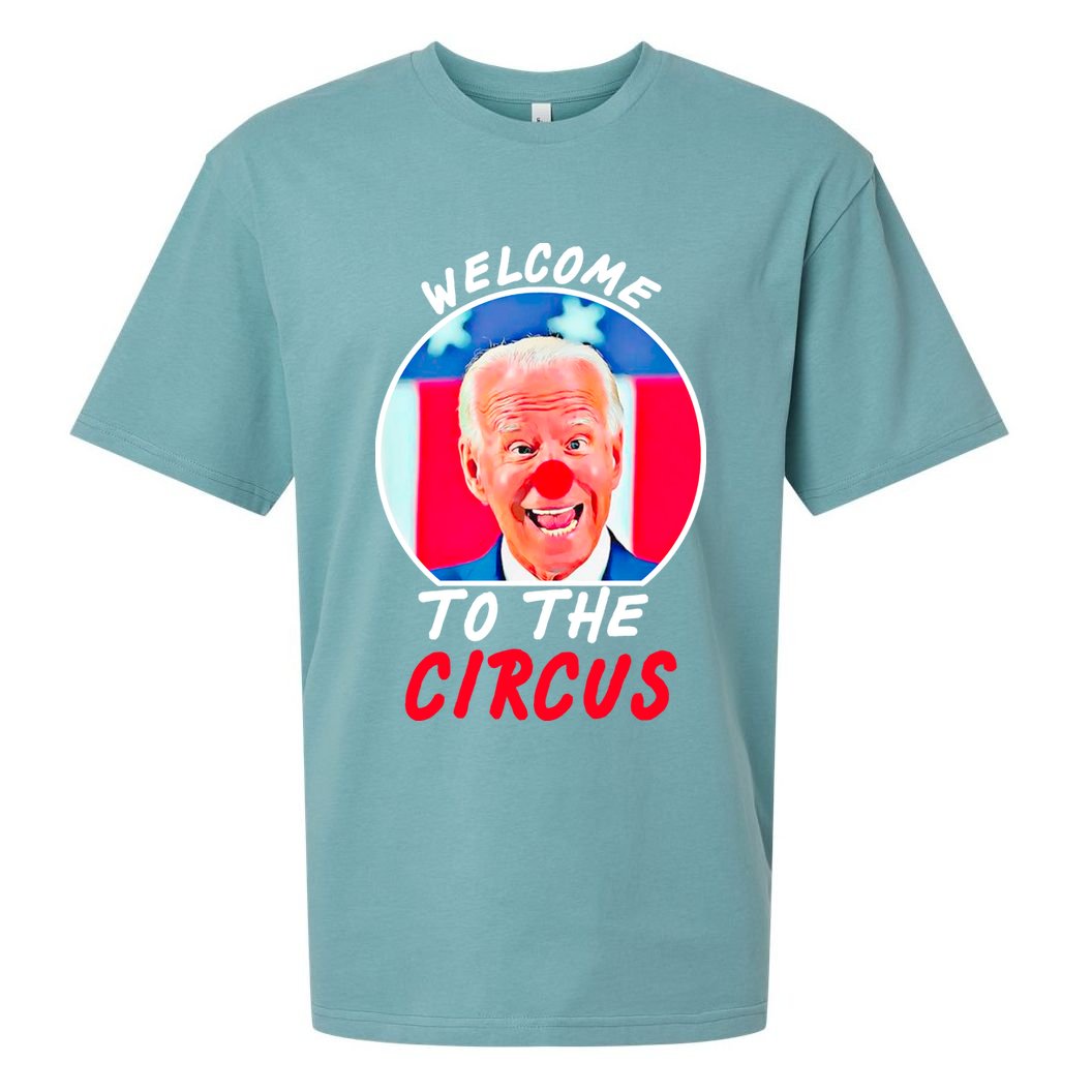 Welcome To The Circus Funny Anti Biden Clown Sueded Cloud Jersey T-Shirt