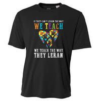 We Teach The Way They Lean Autism Awareness Month Cooling Performance Crew T-Shirt