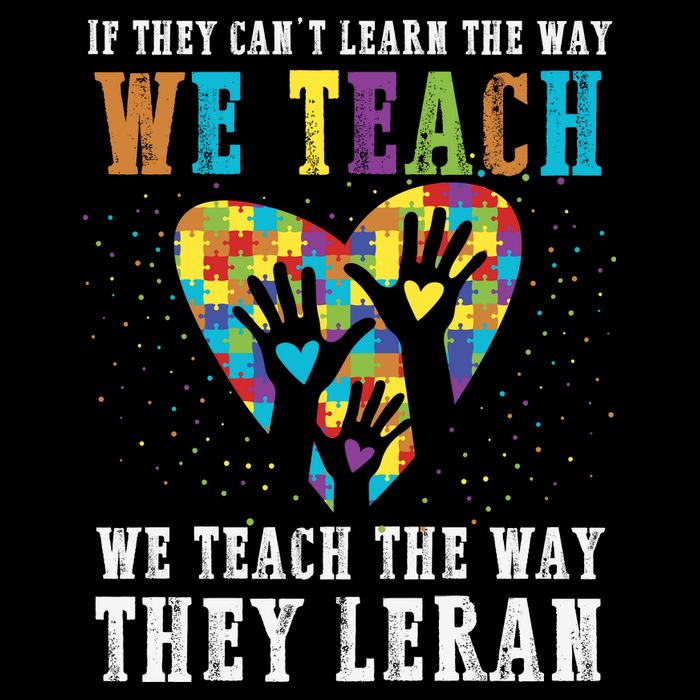 We Teach The Way They Lean Autism Awareness Month Baby Bodysuit