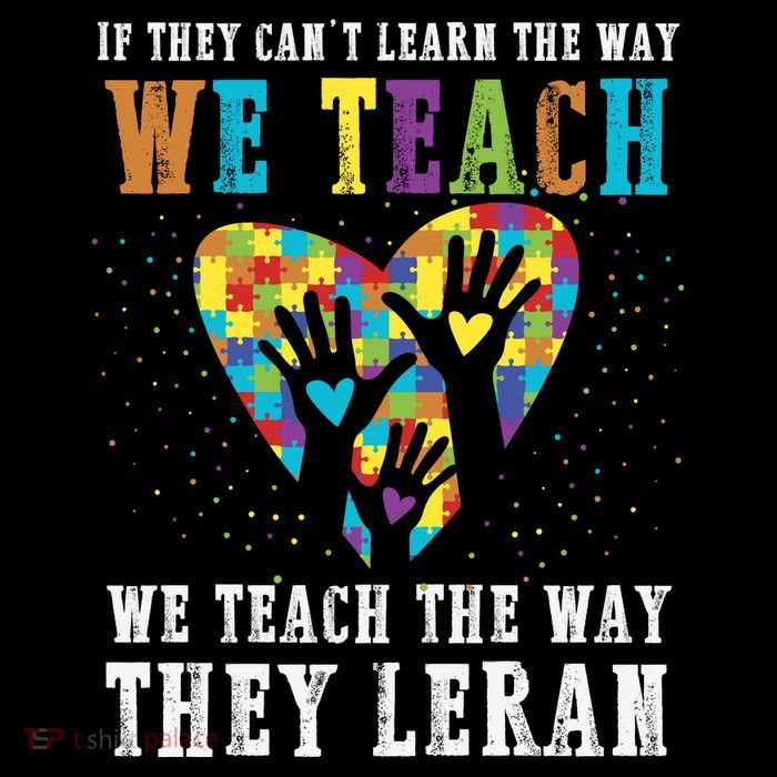 We Teach The Way They Lean Autism Awareness Month Short Acrylic Beanie