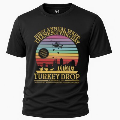 Wkrp Thanksgiving Turkey Drop Funny Performance Shirt