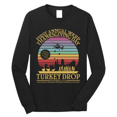 Wkrp Thanksgiving Turkey Drop Funny Long Sleeve Shirt