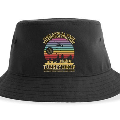 Wkrp Thanksgiving Turkey Drop Funny Sustainable Bucket Hat