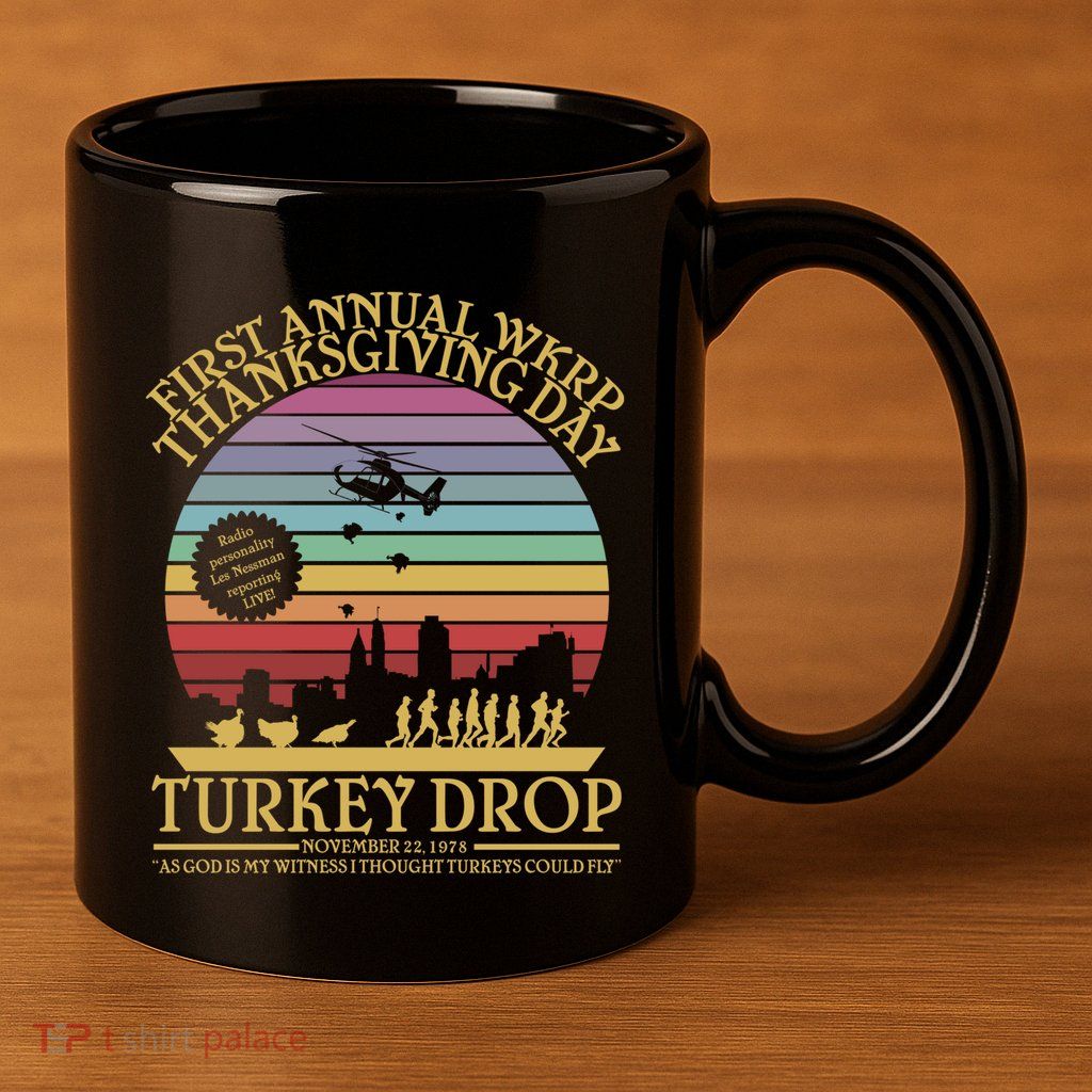 Wkrp Thanksgiving Turkey Drop Funny 11oz C Handle Ceramic Mug