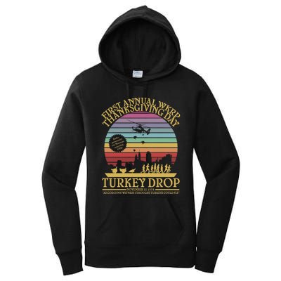 Wkrp Thanksgiving Turkey Drop Funny Women's Pullover Hoodie