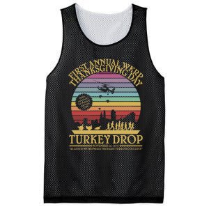 Wkrp Thanksgiving Turkey Drop Funny Mesh Reversible Basketball Jersey Tank