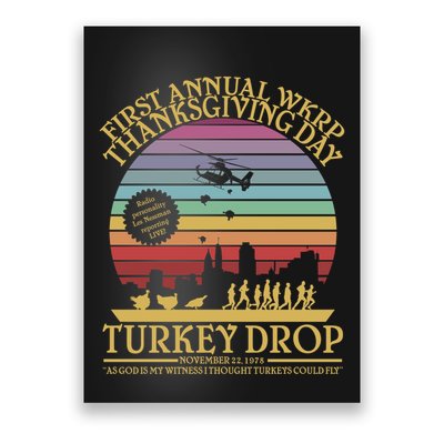 Wkrp Thanksgiving Turkey Drop Funny Poster