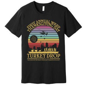 Wkrp Thanksgiving Turkey Drop Funny Premium T-Shirt