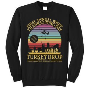 Wkrp Thanksgiving Turkey Drop Funny Tall Sweatshirt