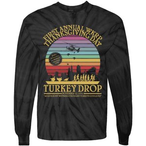 Wkrp Thanksgiving Turkey Drop Funny Tie-Dye Long Sleeve Shirt