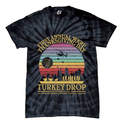 Wkrp Thanksgiving Turkey Drop Funny Tie-Dye T-Shirt