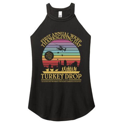 Wkrp Thanksgiving Turkey Drop Funny Women's Perfect Tri Rocker Tank