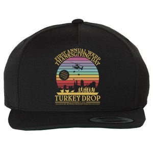 Wkrp Thanksgiving Turkey Drop Funny Wool Snapback Cap