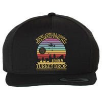 Wkrp Thanksgiving Turkey Drop Funny Wool Snapback Cap