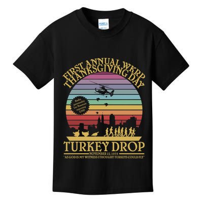 Wkrp Thanksgiving Turkey Drop Funny Kids T-Shirt
