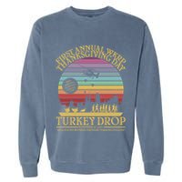 Wkrp Thanksgiving Turkey Drop Funny Garment-Dyed Sweatshirt