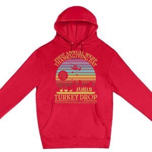 Wkrp Thanksgiving Turkey Drop Funny Premium Pullover Hoodie