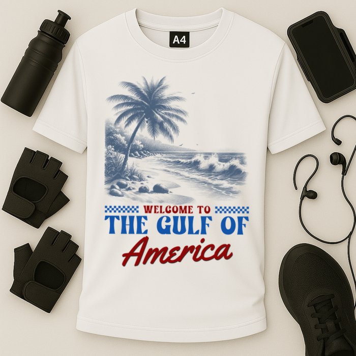 Welcome To The Gulf Of America Cooling Performance Crew T-Shirt