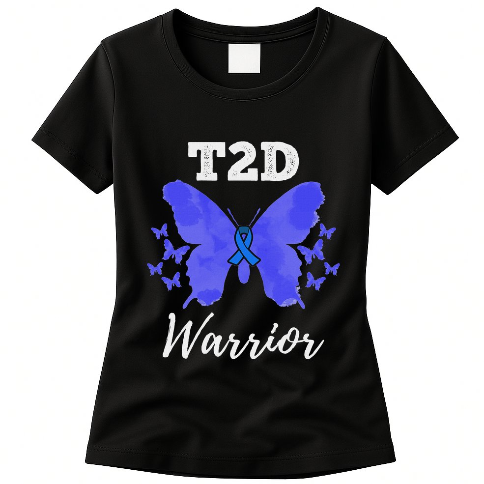 Warrior T2d Type 2 Diabetes Awareness Womens T-Shirt