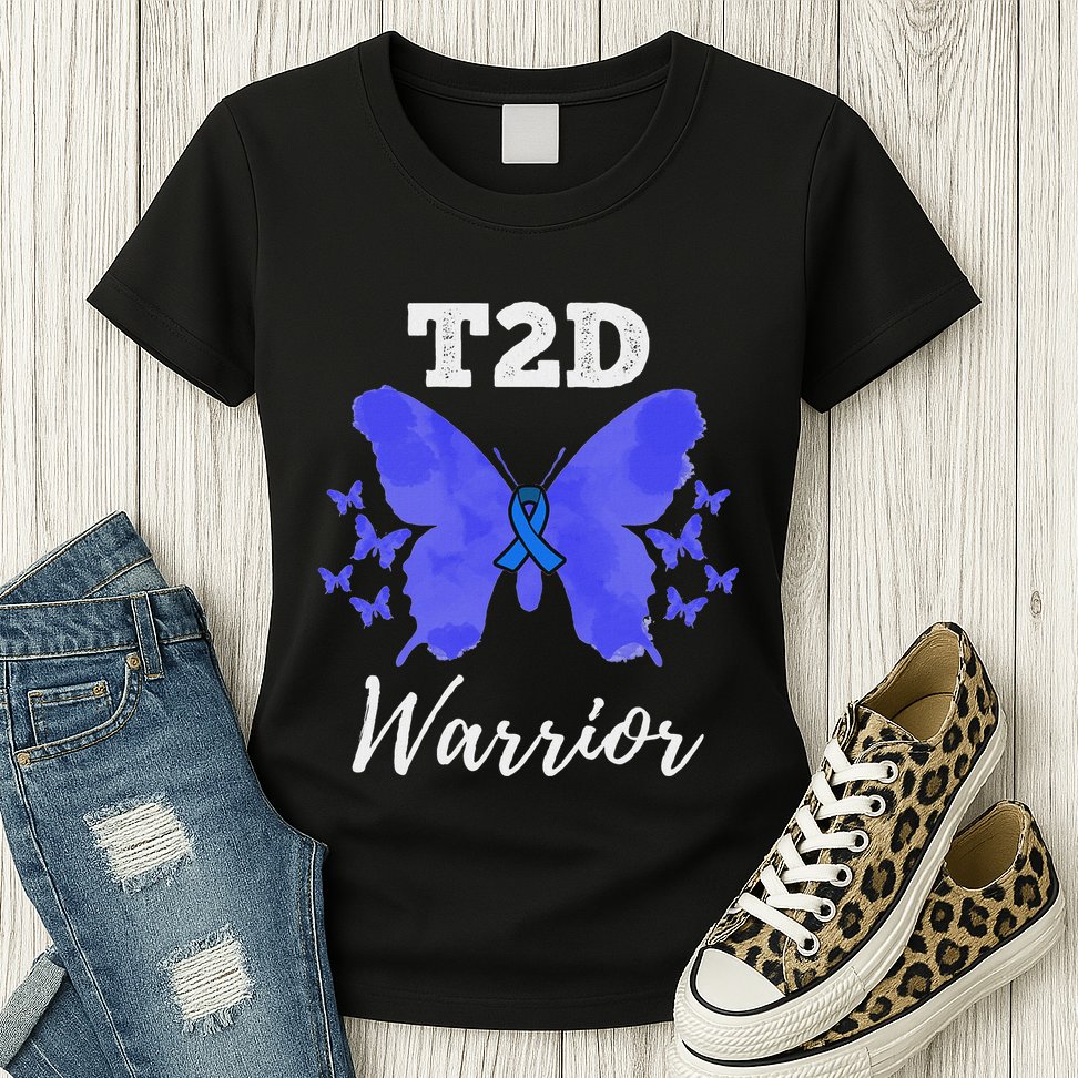 Warrior T2d Type 2 Diabetes Awareness Womens T-Shirt