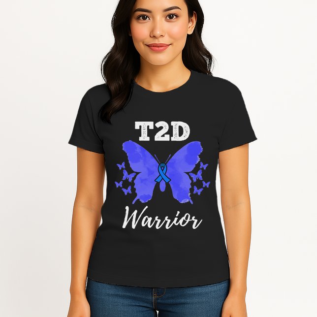 Warrior T2d Type 2 Diabetes Awareness Womens T-Shirt
