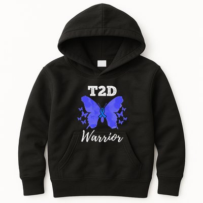 Warrior T2d Type 2 Diabetes Awareness Kids Hoodie