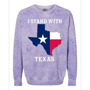 Welcome To Texas I Stand With The Texas Flag Colorblast Crewneck Sweatshirt