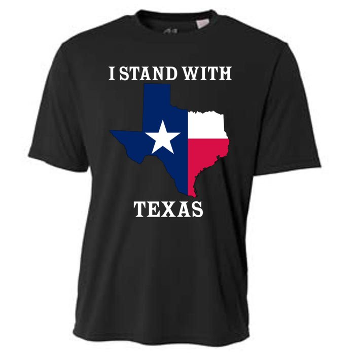 Welcome To Texas I Stand With The Texas Flag Cooling Performance Crew T-Shirt