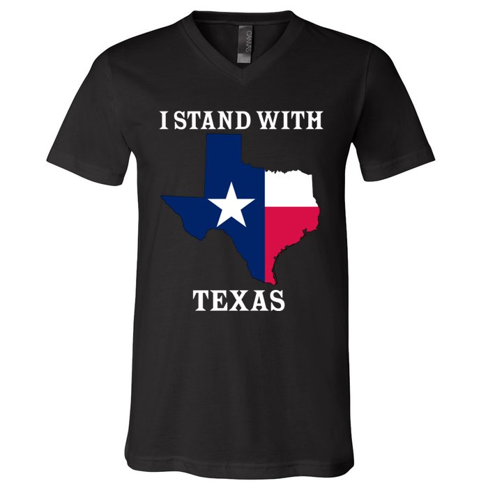 Welcome To Texas I Stand With The Texas Flag V-Neck T-Shirt