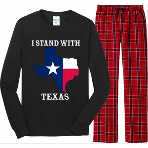 Welcome To Texas I Stand With The Texas Flag Long Sleeve Pajama Set