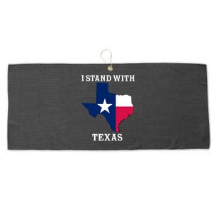 Welcome To Texas I Stand With The Texas Flag Large Microfiber Waffle Golf Towel