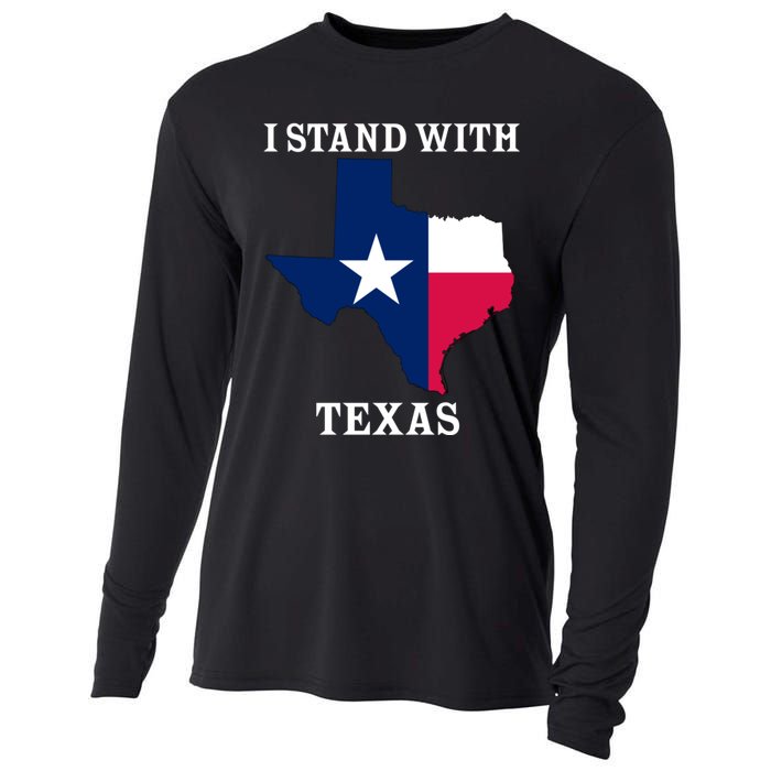 Welcome To Texas I Stand With The Texas Flag Cooling Performance Long Sleeve Crew