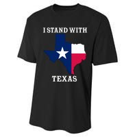 Welcome To Texas I Stand With The Texas Flag Performance Sprint T-Shirt