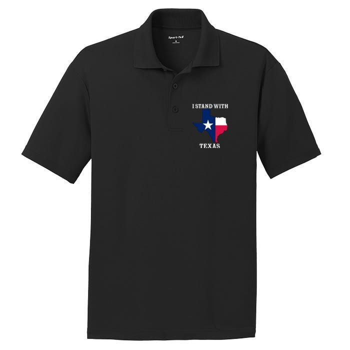 Welcome To Texas I Stand With The Texas Flag PosiCharge RacerMesh Polo