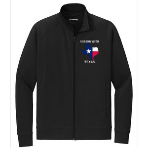 Welcome To Texas I Stand With The Texas Flag Stretch Full-Zip Cadet Jacket