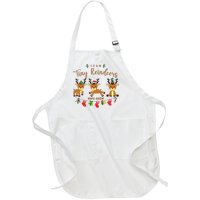 Women Team Tiny Reindeers Nicu Nurse Christmas Pajamas Full-Length Apron With Pockets