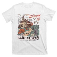 Welcome To The Haunted Library Spooky Librarian Halloween T-Shirt