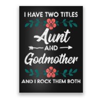 Wo Two Titles Aunt Godmother Mothers Day Aunty Auntie Wo Poster