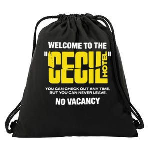 Welcome To The Cecil Hotel Drawstring Bag