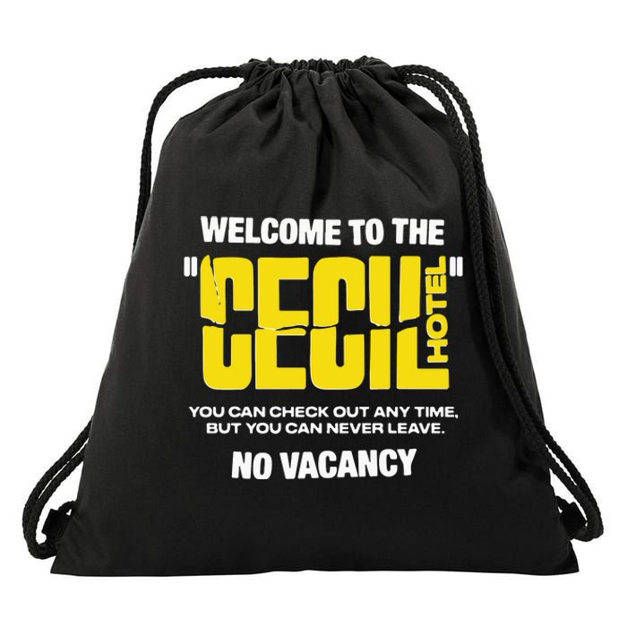 Welcome To The Cecil Hotel Drawstring Bag