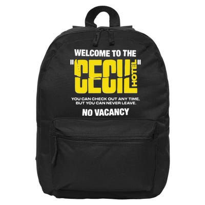 Welcome To The Cecil Hotel 16 in Basic Backpack